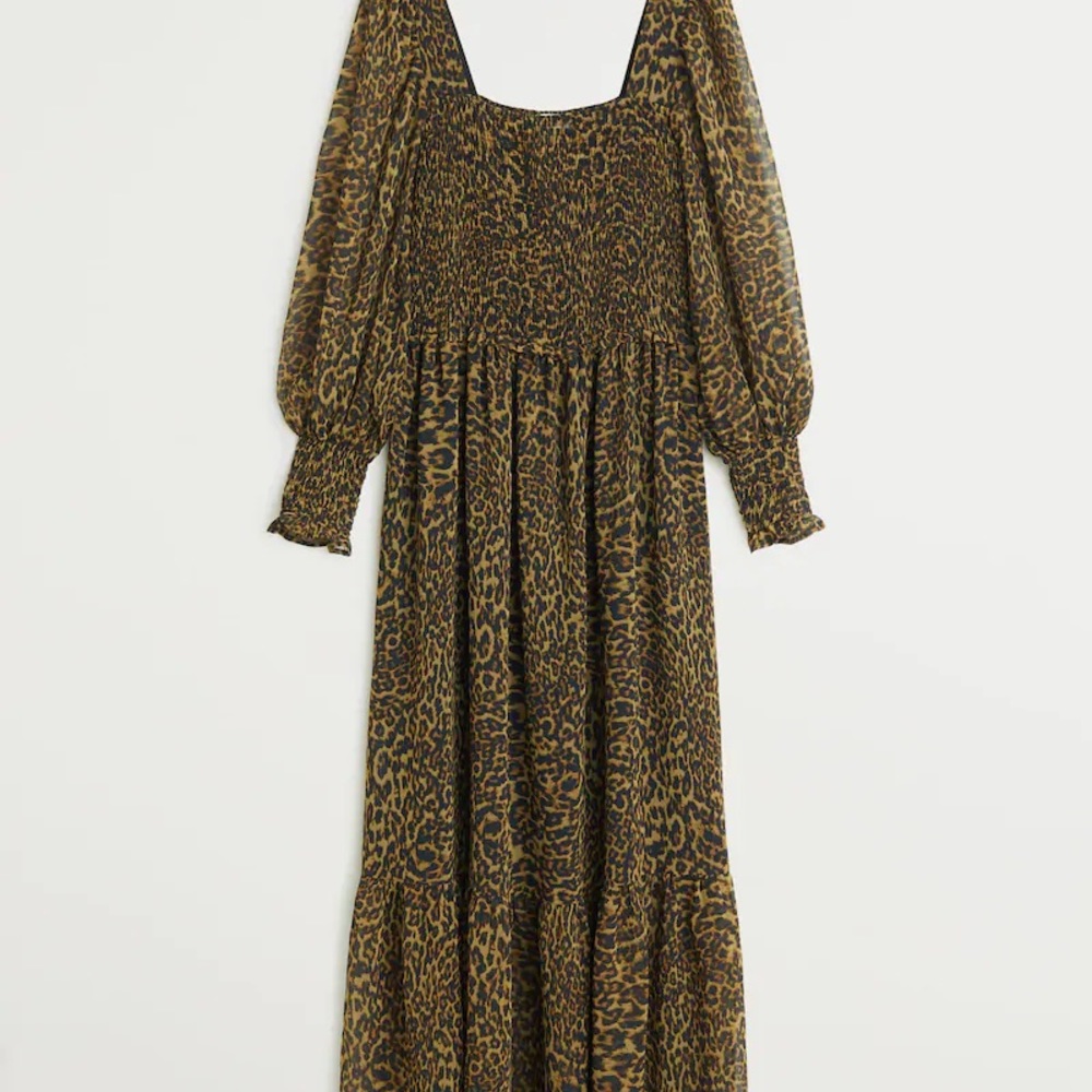Mango Leopard Midi Dress Size S - Picture 9 of 10